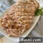 Fuggedaboutit Pork Roast on a white platter