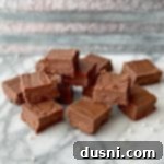 Never Fail Fudge stacked on a counter