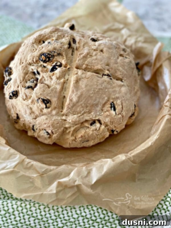 Irish Soda Bread with raisins