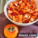 Golden Persimmon Harvest 8 Persimmon Salad in a white bowl