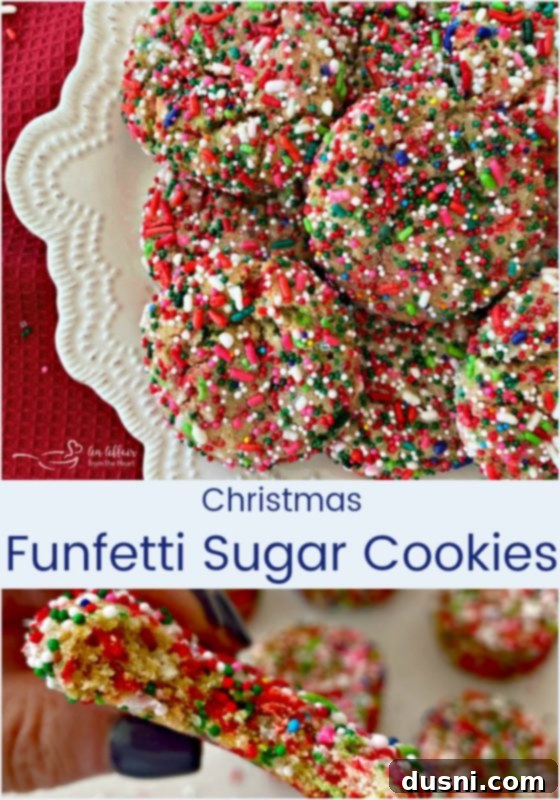 Festive Funfetti Sugar Cookies 18 A beautifully arranged plate of Christmas Funfetti Sugar Cookies from An Affair from the Heart