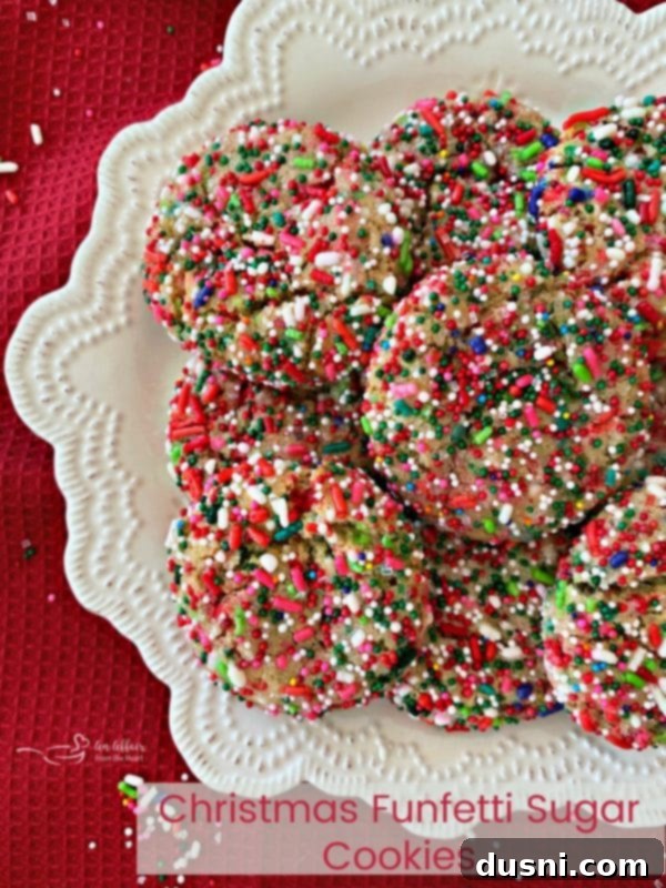 Festive Funfetti Sugar Cookies 20 A final hero shot of Christmas Funfetti Sugar Cookies, perfect for captivating readers