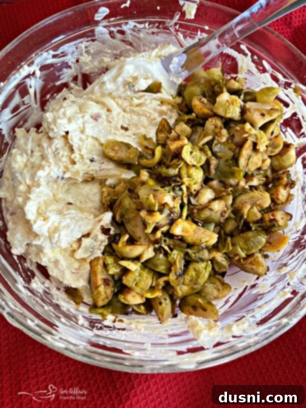 Cheesy Brussels Sprouts Dip prep3