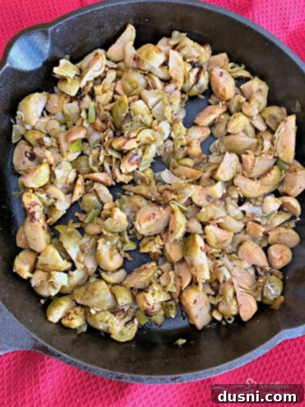 Cheesy Brussels Sprouts Dip prep2