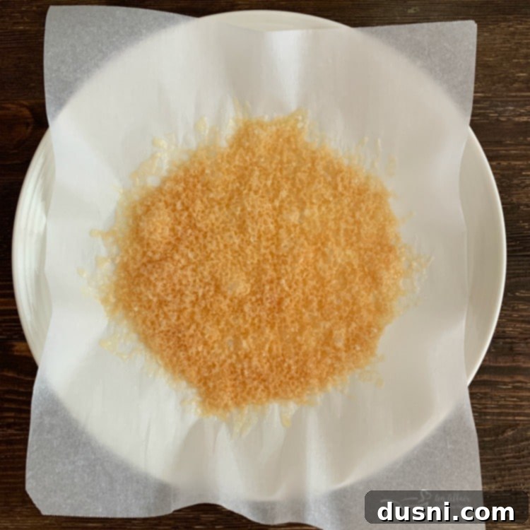 Parmesan Cheese Bowls melted cheese