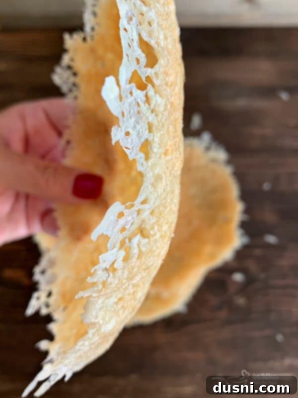 Parmesan Cheese Bowls side view