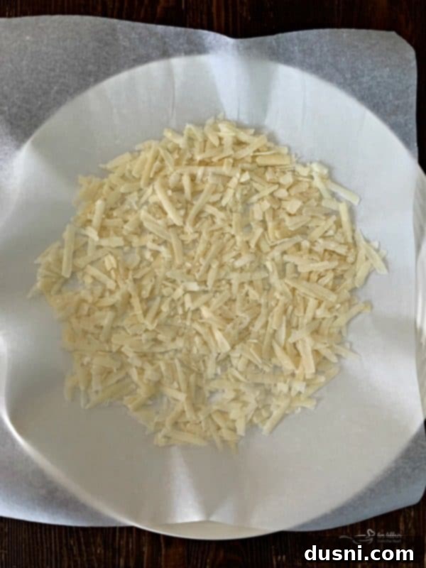 Parmesan Cheese Bowls prep cheese