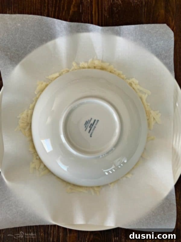 Parmesan Cheese Bowls prep cheese with bowl