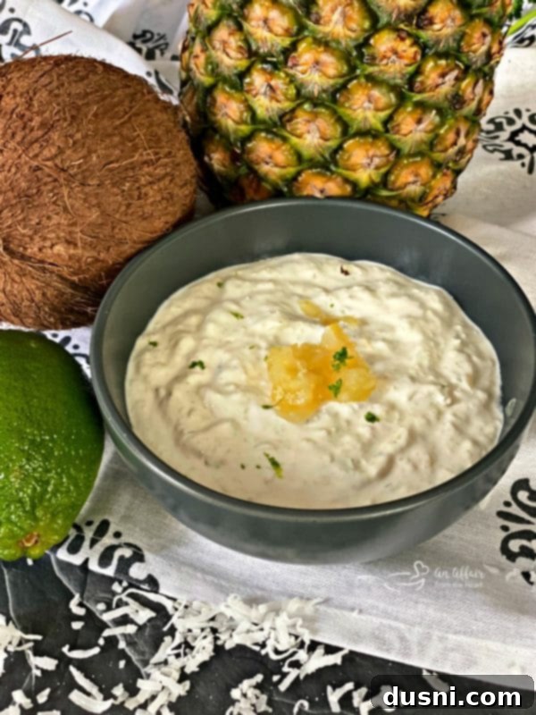 Pineapple Coconut Dip for shrimp