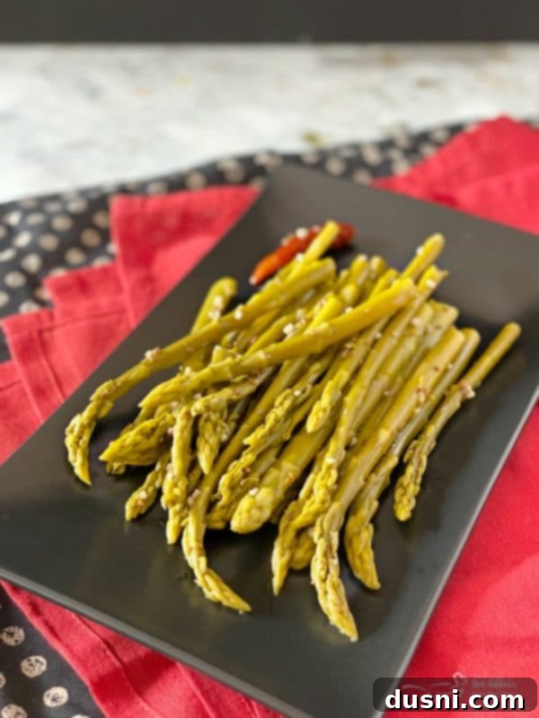 Ely Farm Pickled Asparagus plated