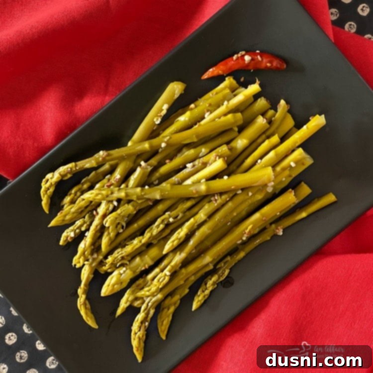 Ely Farms Pickled Asparagus Top View