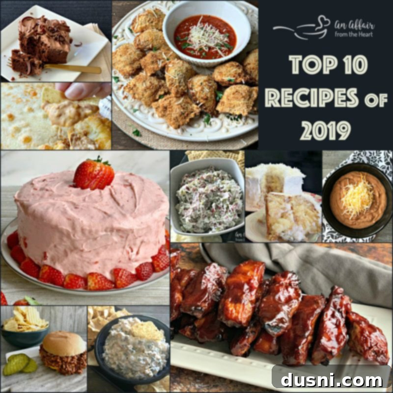 Collage of An Affair from the Heart's Top 10 Recipes of 2019