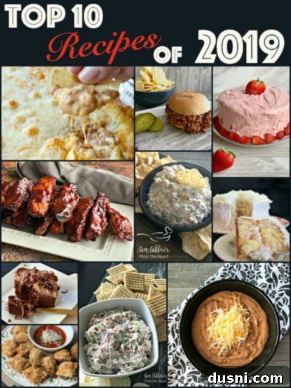 An Affair from the Heart Top 10 Recipes of 2019 graphic