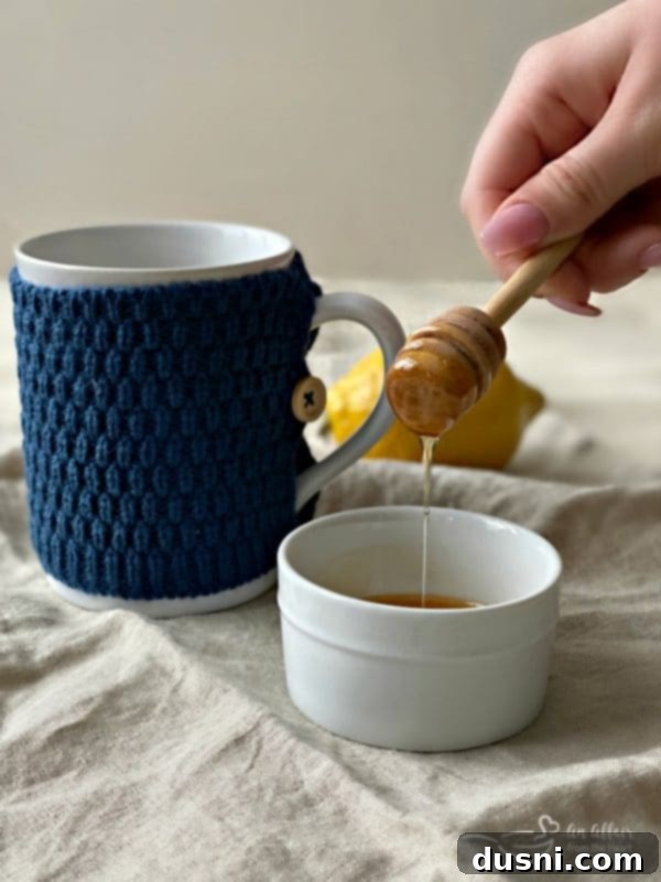 Adding honey to Starbucks Medicine Ball tea