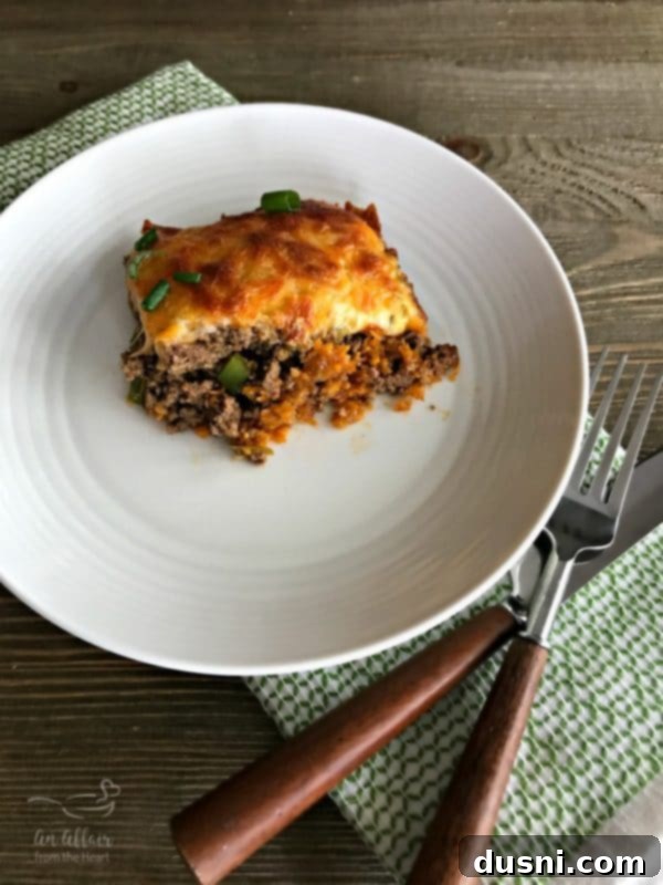 Mom's Taco Casserole, a comforting and well-loved family meal for all occasions.