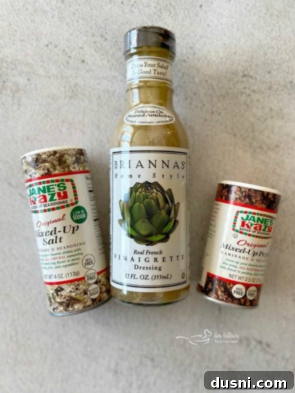 Brianna's Dressing and Jane's Krazy Mixed Up Salt and Pepper