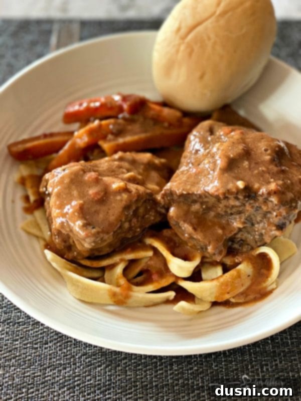 Tender Braised Beef Short Ribs with Red Eye Gravy 15 Braised Beef Short Ribs with Red Eye Gravy with roll