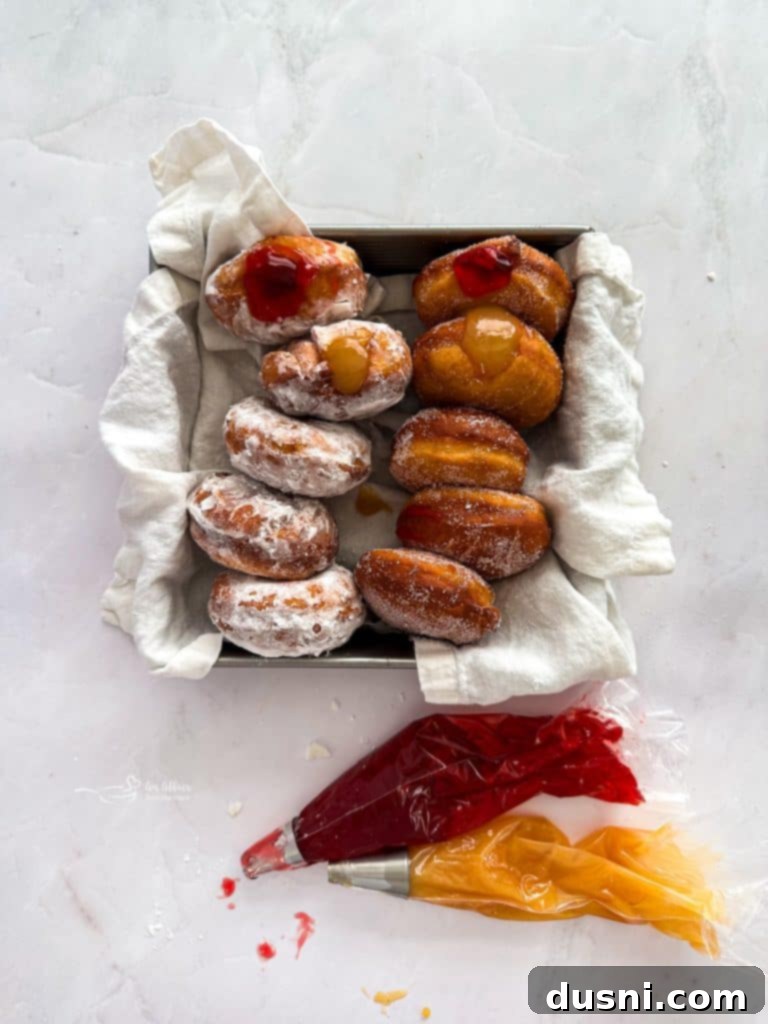 Freshly fried Paczki