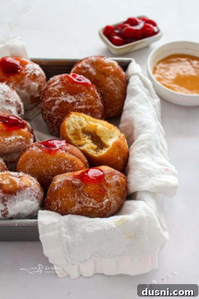 Paczki with jam filling