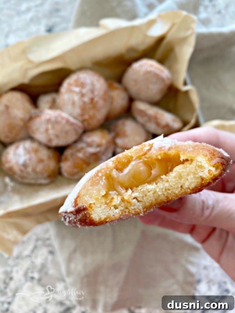Pączki - Polish Donuts filled with lemon curd inside