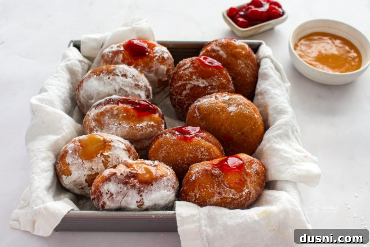 Paczki on a plate