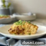 Impossible Pie with Bacon & Swiss slice close up