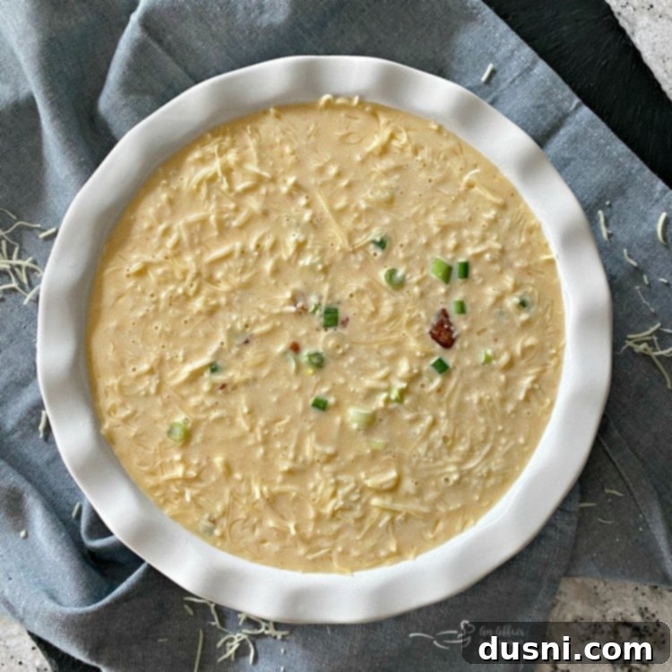 Whisking the wet ingredients for Impossible Pie