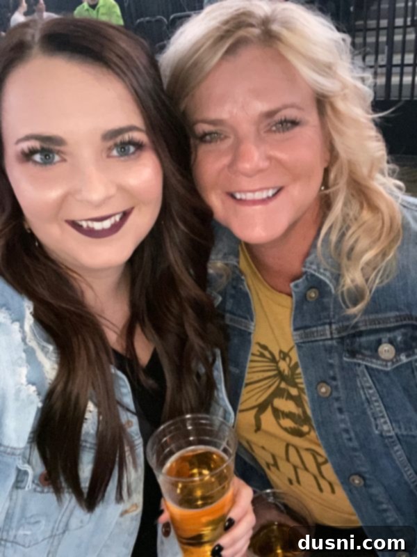 Kenzie and Michaela, mother and daughter, smiling