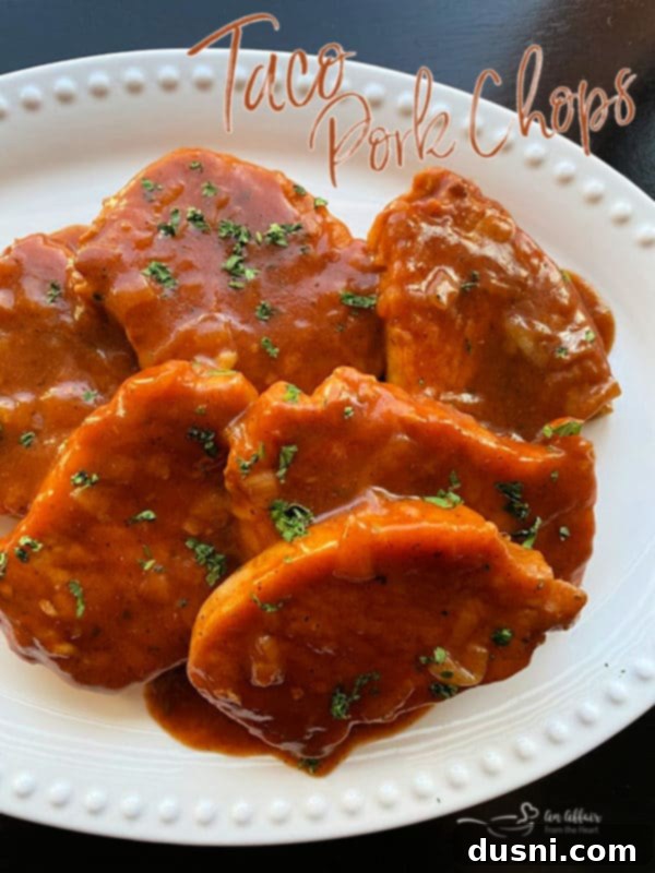 Fiesta Pork Chops 12 Taco Pork Chops close up with cilantro