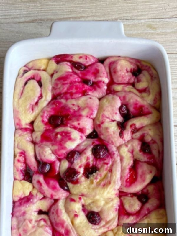 Sunshine Lemon Blueberry Rolls 11 Sweet rolls after rising, ready for the oven