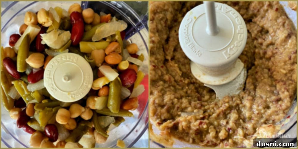 Paisley Farm Five Bean Salad in a food processor