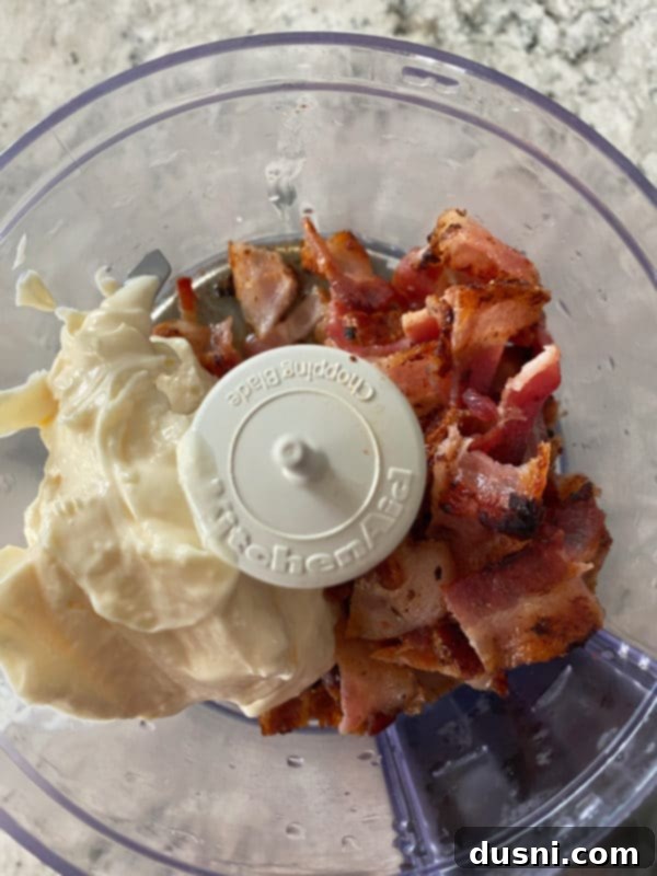 Blackened Salmon Patties and Zesty BLT Slaw 7 Bacon, bacon grease, and mayonnaise in a food processor for baconnaise