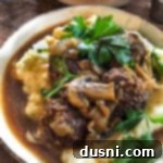 Classic Salisbury Steak Meatballs 18 Salisbury Steak Meatballs close up