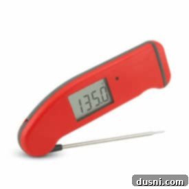 red instant-read thermometer