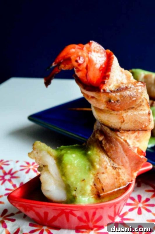 Bacon's Embrace: Recipes for Wrapped Perfection 7 Crispy bacon-wrapped shrimp, a classic seafood appetizer.