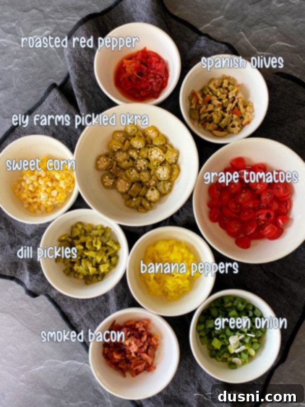 Zesty Okra Delight 7 Bowl of Pickled Okra Relish close-up