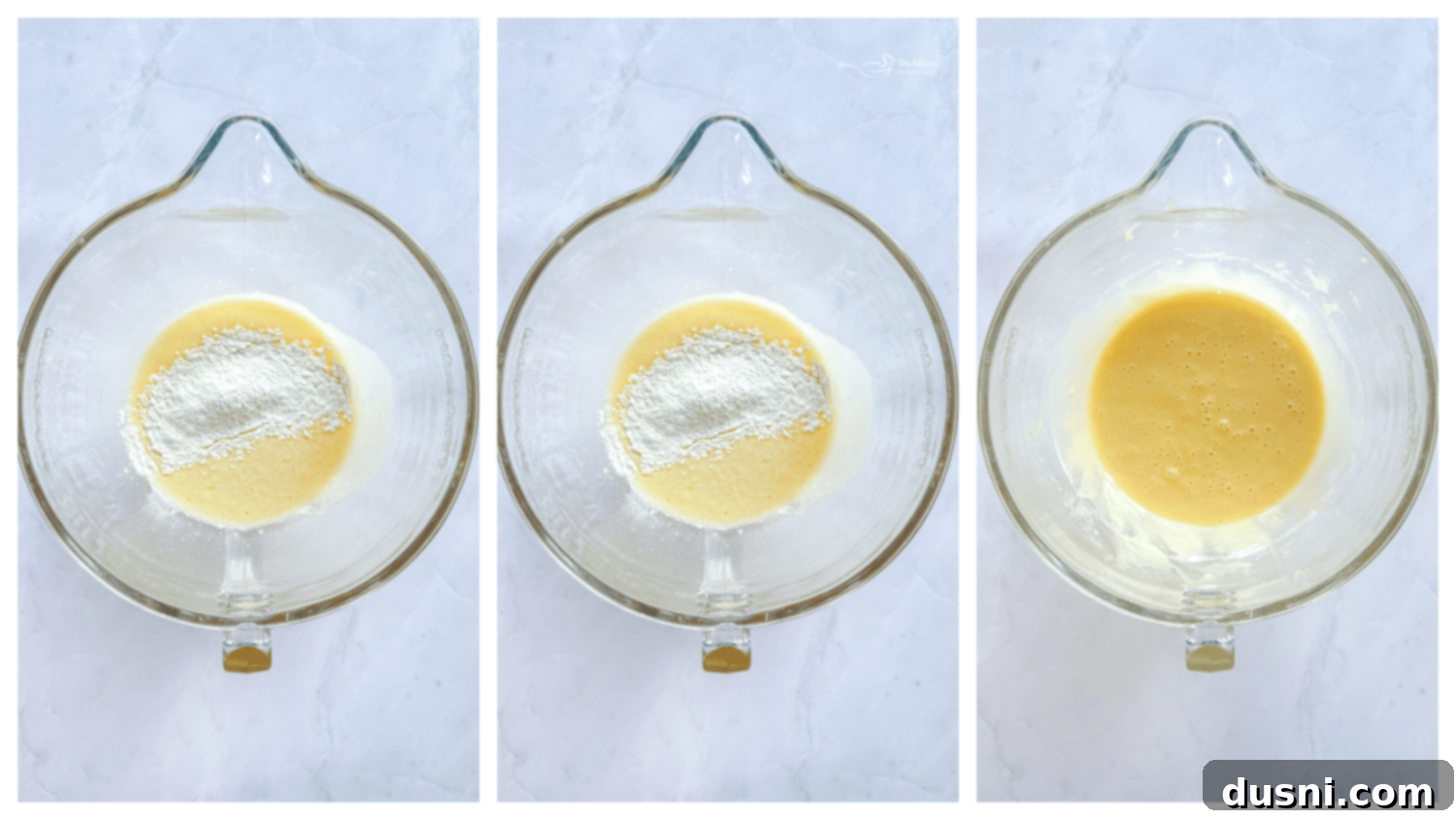 Banana Cream Roulade 8 Eggs being beaten in a mixer bowl