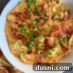 Savory Pumpkin Cheese Dip Bacon white bowl