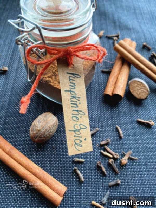 Ingredients for pumpkin pie spice, including cinnamon sticks, star anise, cloves, and nutmeg