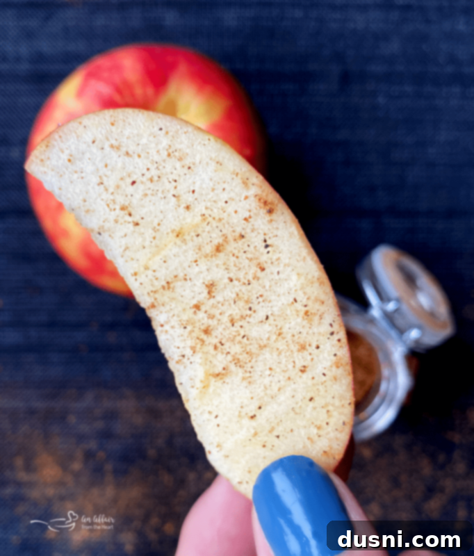 Apple Pie Spice on an apple slice