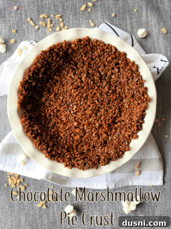 Chocolate Marshmallow Pie Crust slices with ice cream