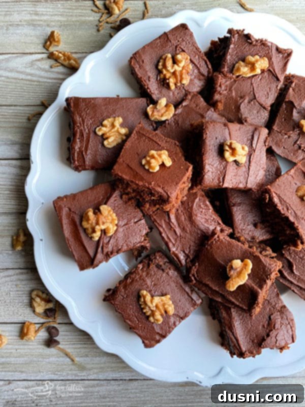 Ultimate Chocolate Banana Bars 2 Delicious Chocolate Banana Bars on a serving platter