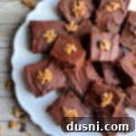 Ultimate Chocolate Banana Bars 12 Overhead of Chocolate Banana Bars on a white plate