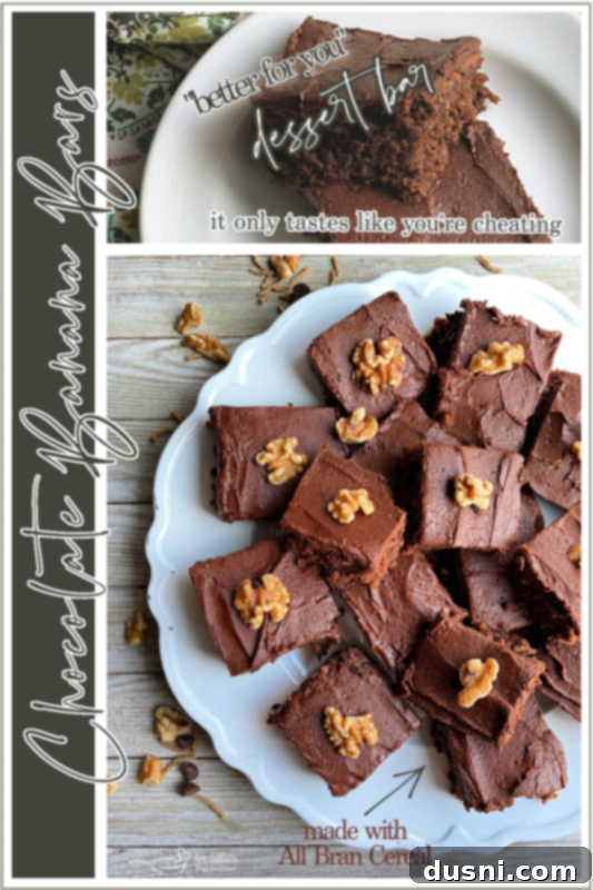 Ultimate Chocolate Banana Bars 7 A single Chocolate Banana Bar on a plate with a fork