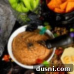 A Hauntingly Delicious Halloween Spread Sweet Savory and Peanut Butter Dip 13 close up of peanut butter dip
