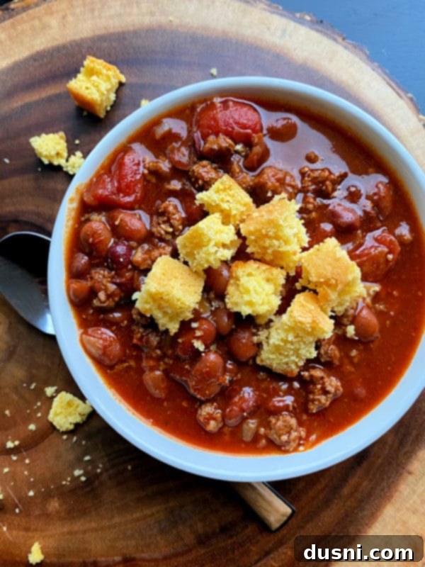 Fluffy Honey Cornbread Bliss 9 Three Bean Chili with Honey Cornbread