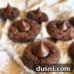 Sugar-Kissed Chocolate Delights 14 Chocolate Sugar Kiss Cookies on a gold background, ready to be enjoyed.