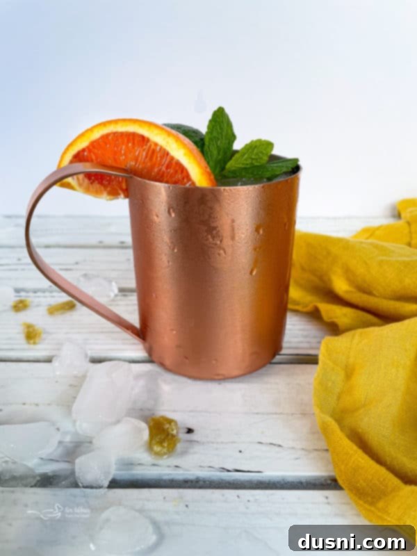 The Ginger Kick from Moscow 10 Side view of Kentucky Mule