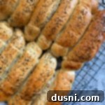 overhead of poppy seed rolls