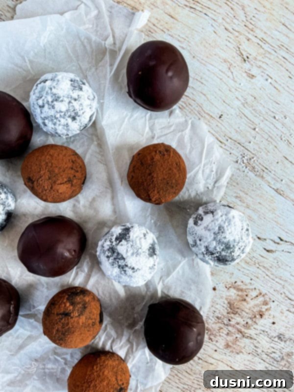 Decadent Bourbon Chocolate Truffles 2 Bittersweet Chocolate Bourbon Balls ready for gifting